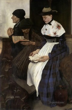 ヴィルヘルム・ライブル 教会の3人の女性 Oil Paintings